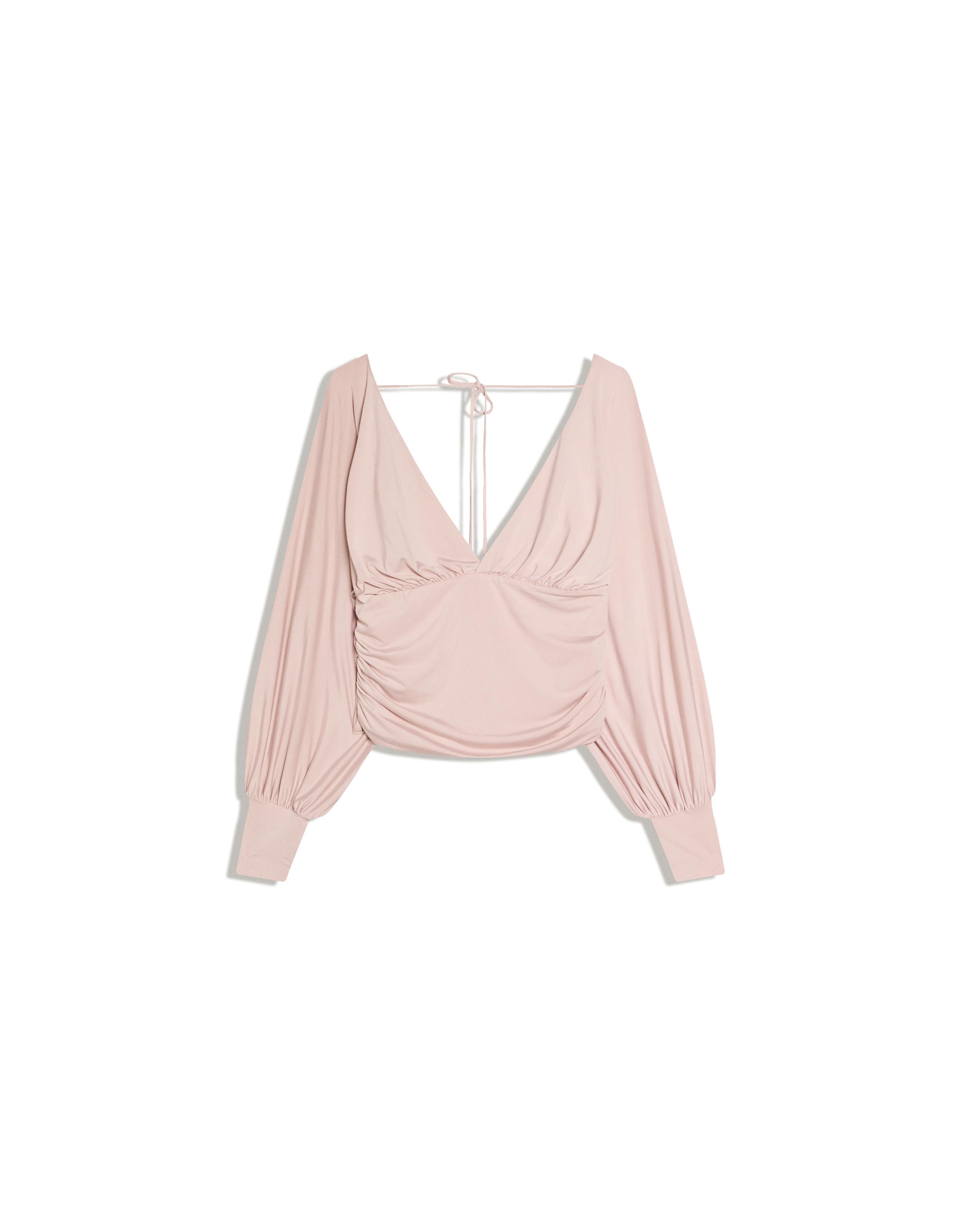 Uzun kollu büzgülü top - Görsel 5