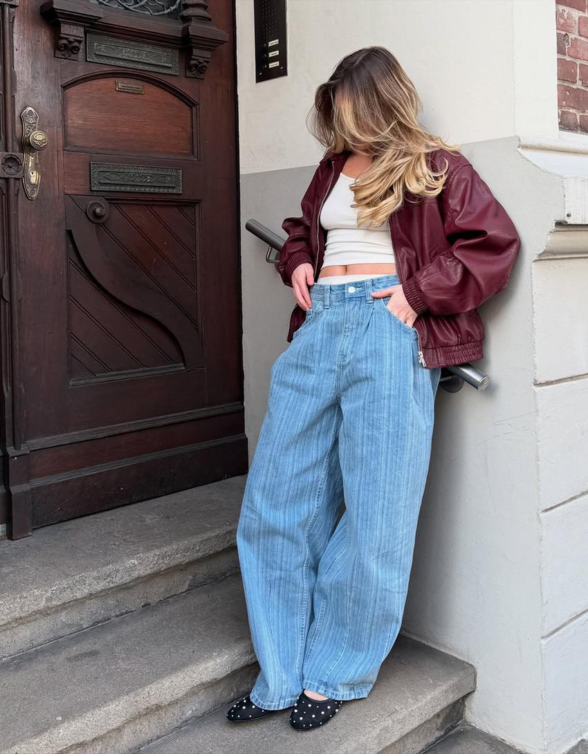 Blouson similicuir oversize-Bordeaux-7