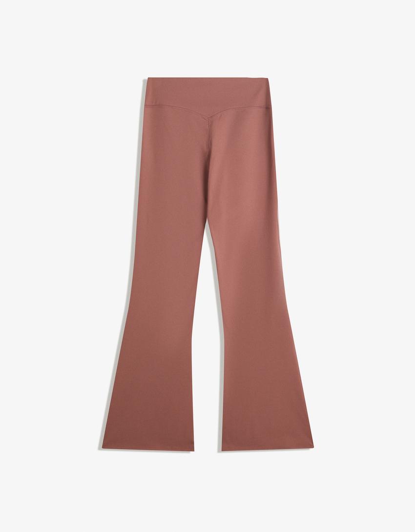 Technical flared pants-Orange