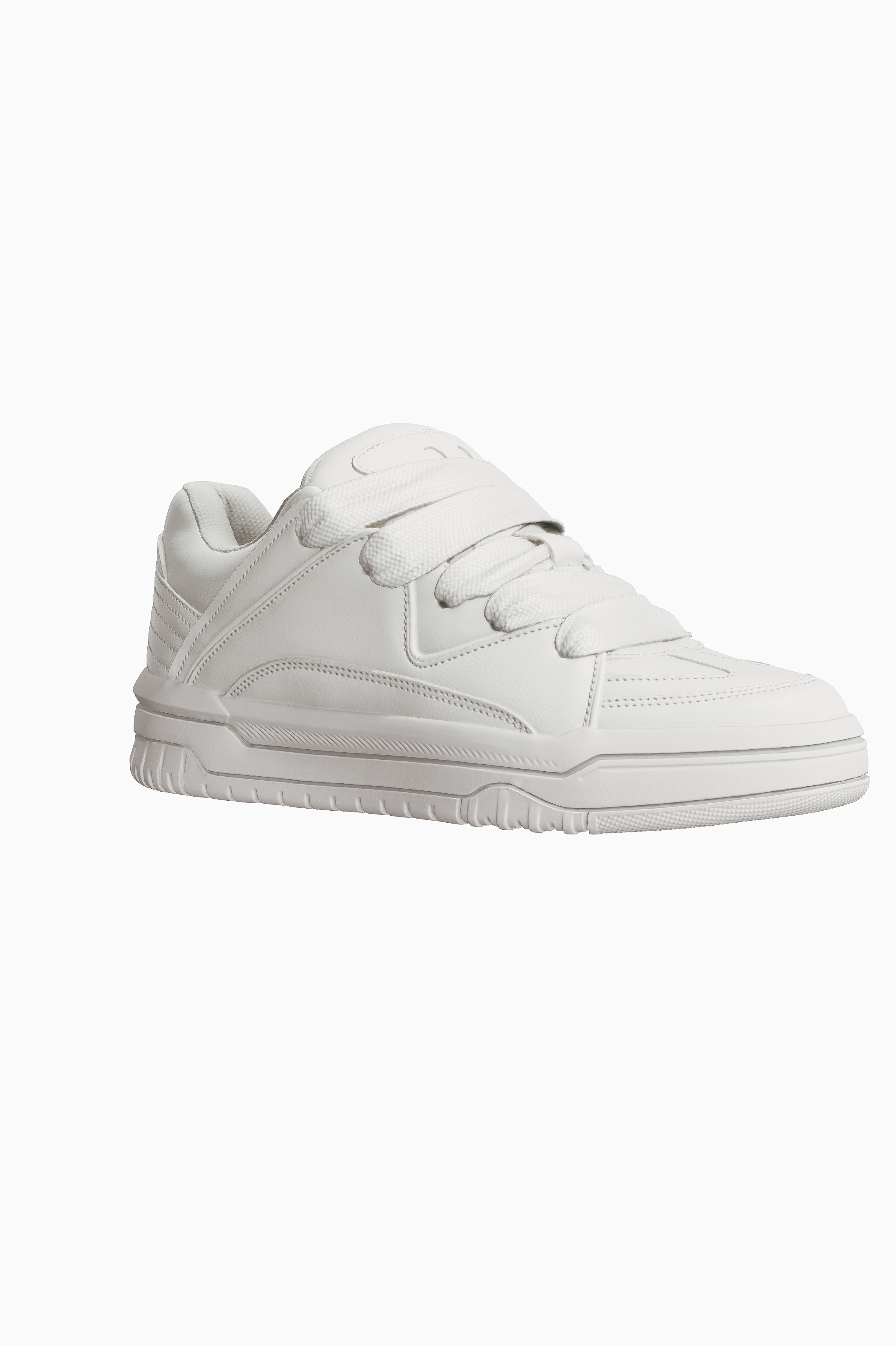 Baskets style skate-Blanc-6