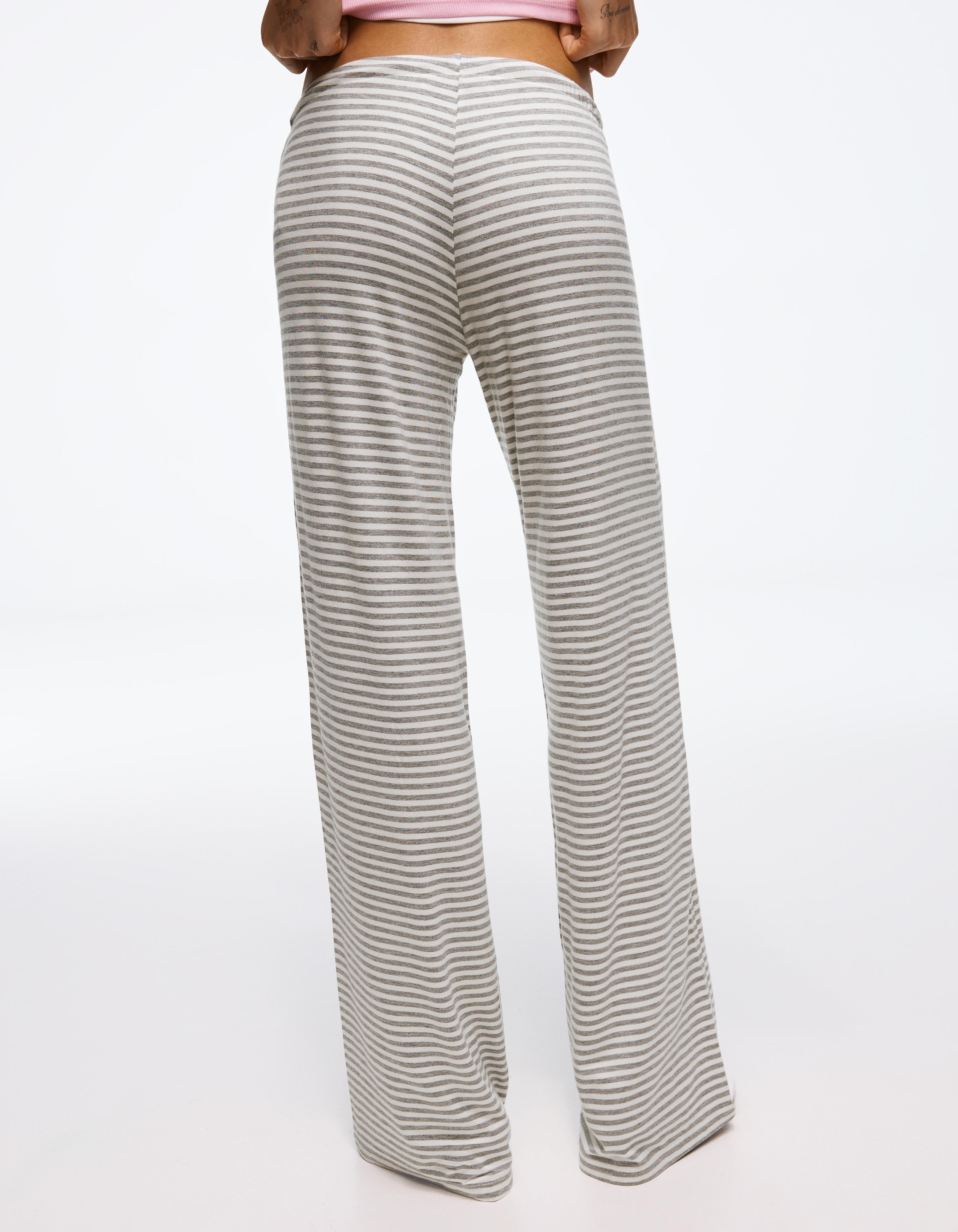 Çizgili baskılı straight fit pantolon - Görsel 54