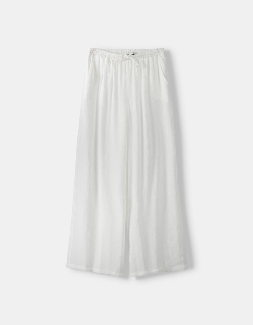 Pantalon élastique en velours côtelé - - Femme Pantalon élastique en velours côtelé - - Femme