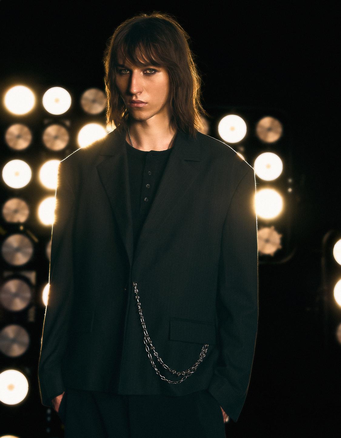 Zincir detaylı tailored fit blazer