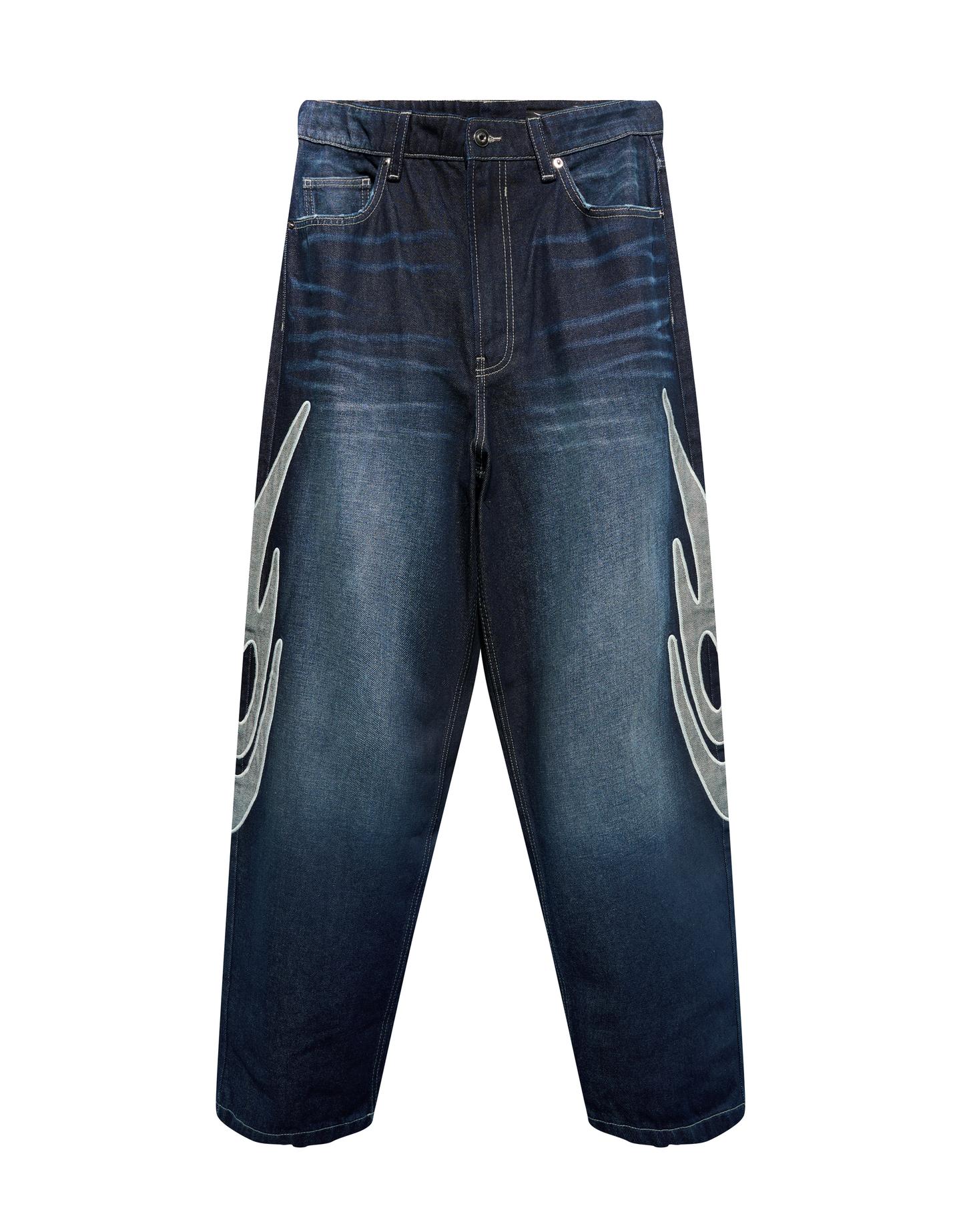 Bershka jeansy basic wyblakły niebieski