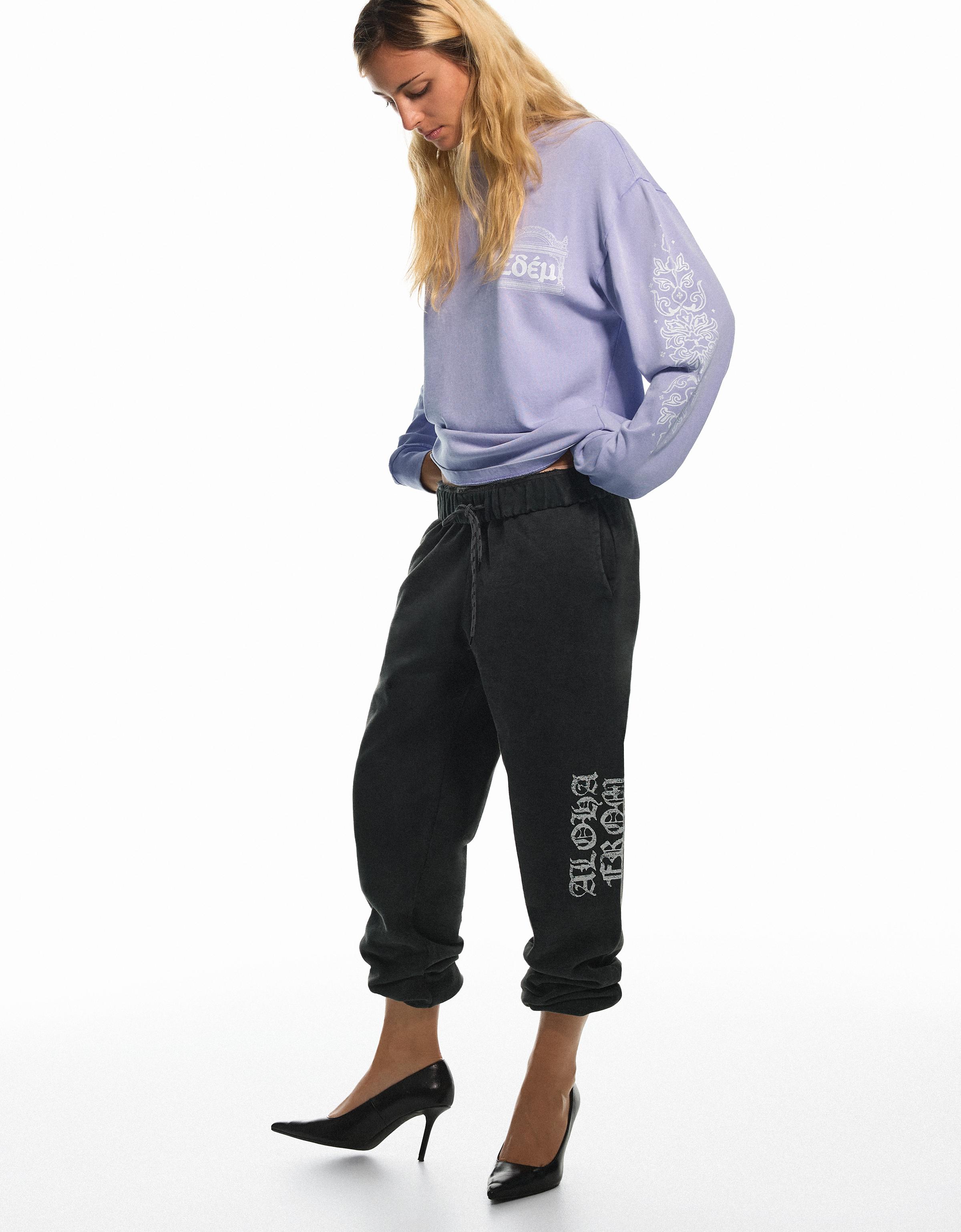 Bershka Uzun kollu ARIES X BERSHKA tişört görsel 6