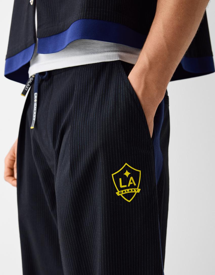 LA Galaxy tailored trousers with side stripe-Black