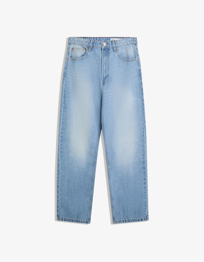 Jeans baggy-Azul lavado