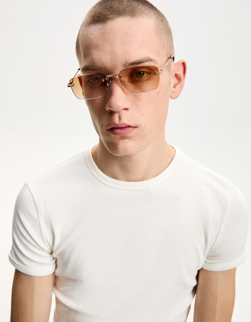 Metallic sunglasses-Brown