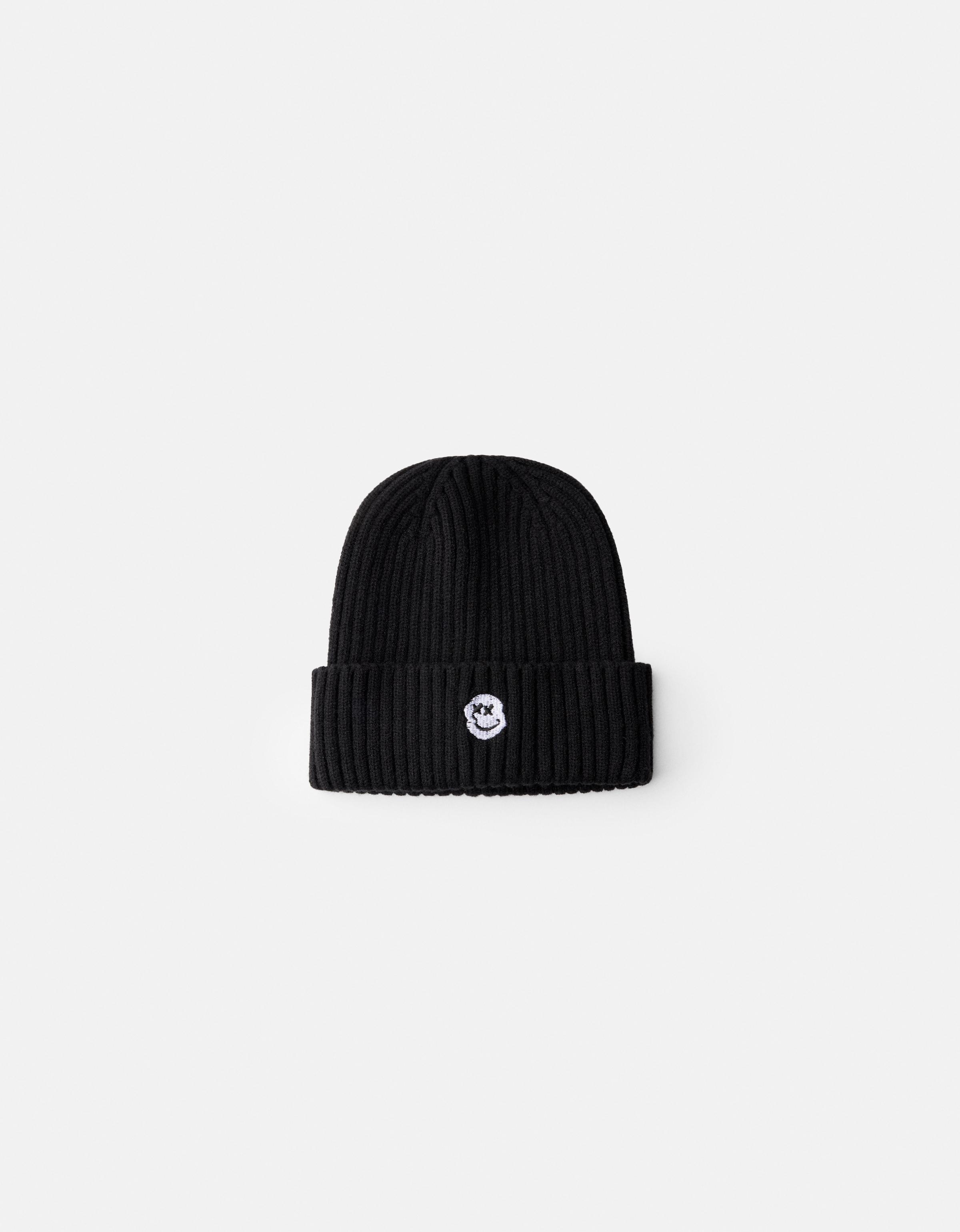 Bershka Beanie Mit Stickerei Herren Schwarz