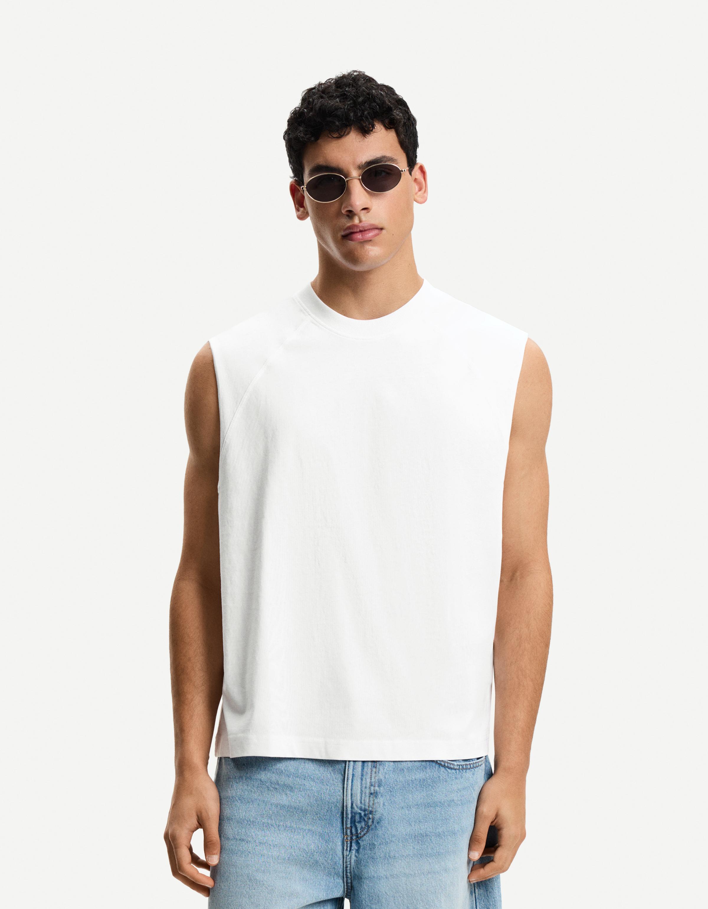 【BERSHKA】Oversized Tank Top ベルシュカ Bershka oversized tank top in washed gray | ASOS
