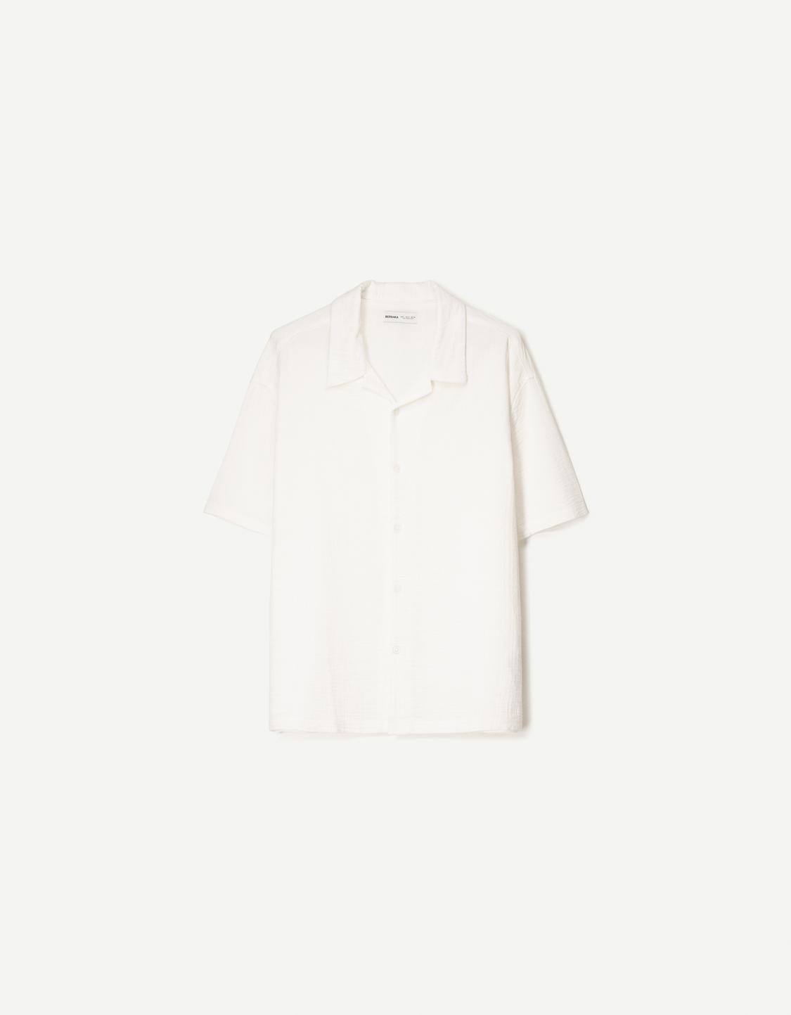 Chemise - Mode Classique - Manches Longues - Décontractée - Optique en Peluche - Blanc Blanc Chemise - Mode Classique - Manches Longues - Décontractée - Optique en Peluche - Blanc Blanc