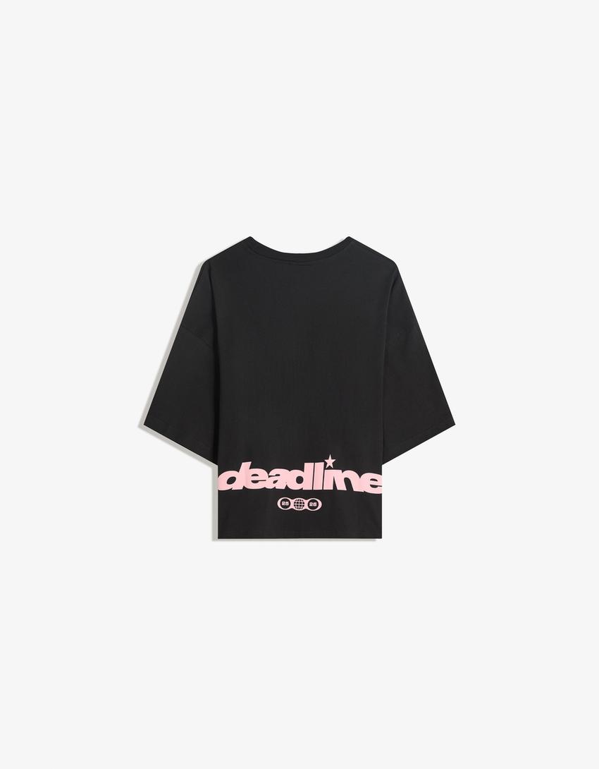 T-shirt Black Pink manches courtes-Noir