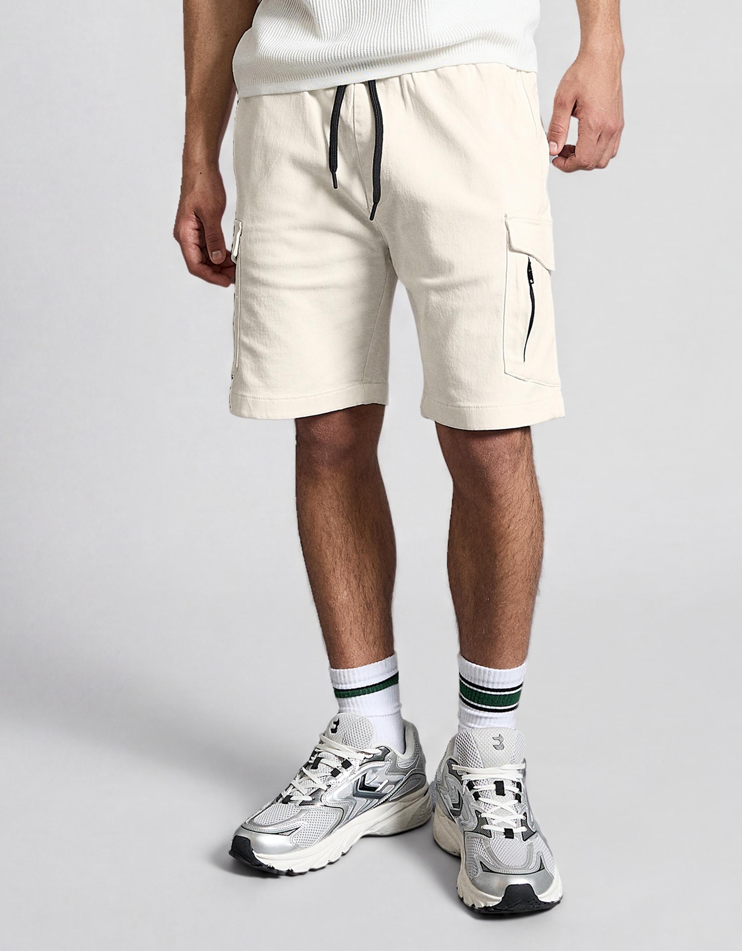 Regular fit cargo Bermuda shorts — White