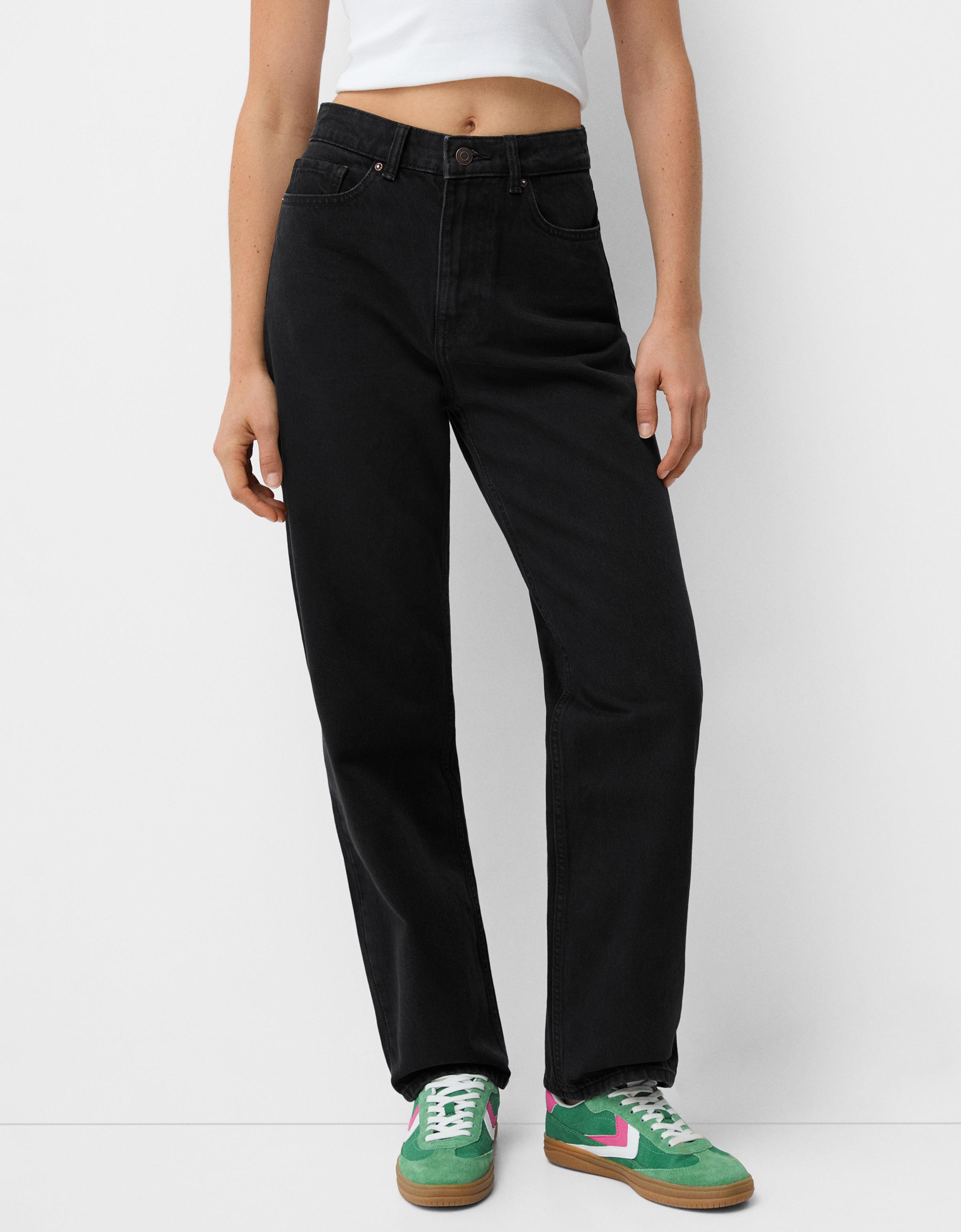 Bershka Jeans Im Neuen Mom Fit Damen 32 Schwarz