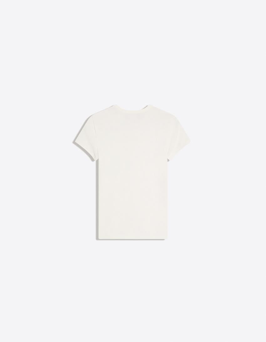 Short sleeve T-shirt-Cream