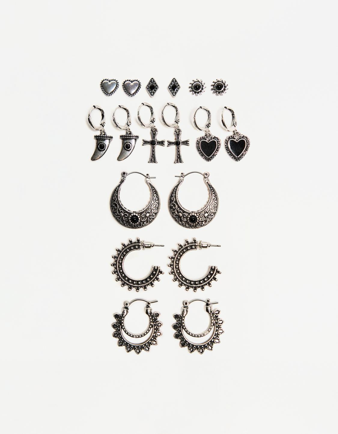 9-pack of boho earrings