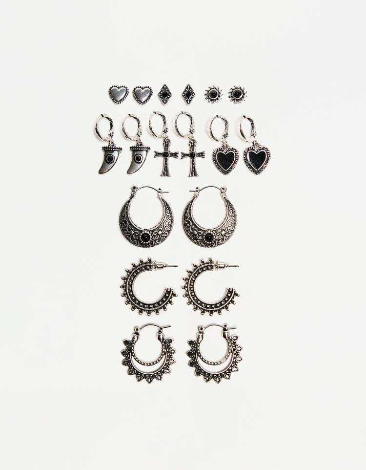 9-pack of boho earrings