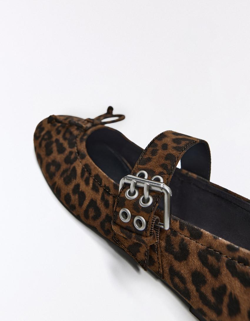 BAILARINA HEBILLA LEOPARDO-Leopardo
