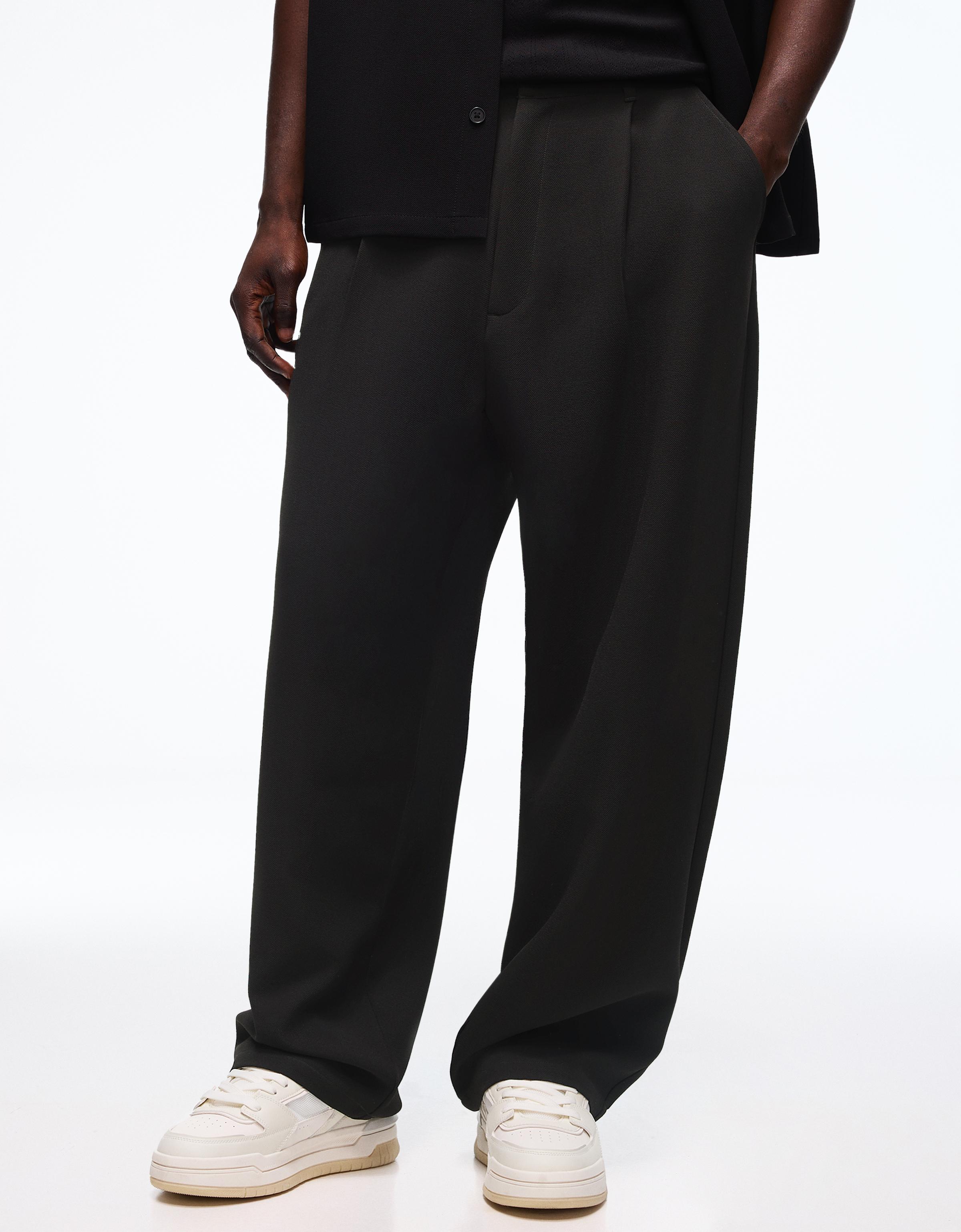 Super baggy tailored trousers — Black