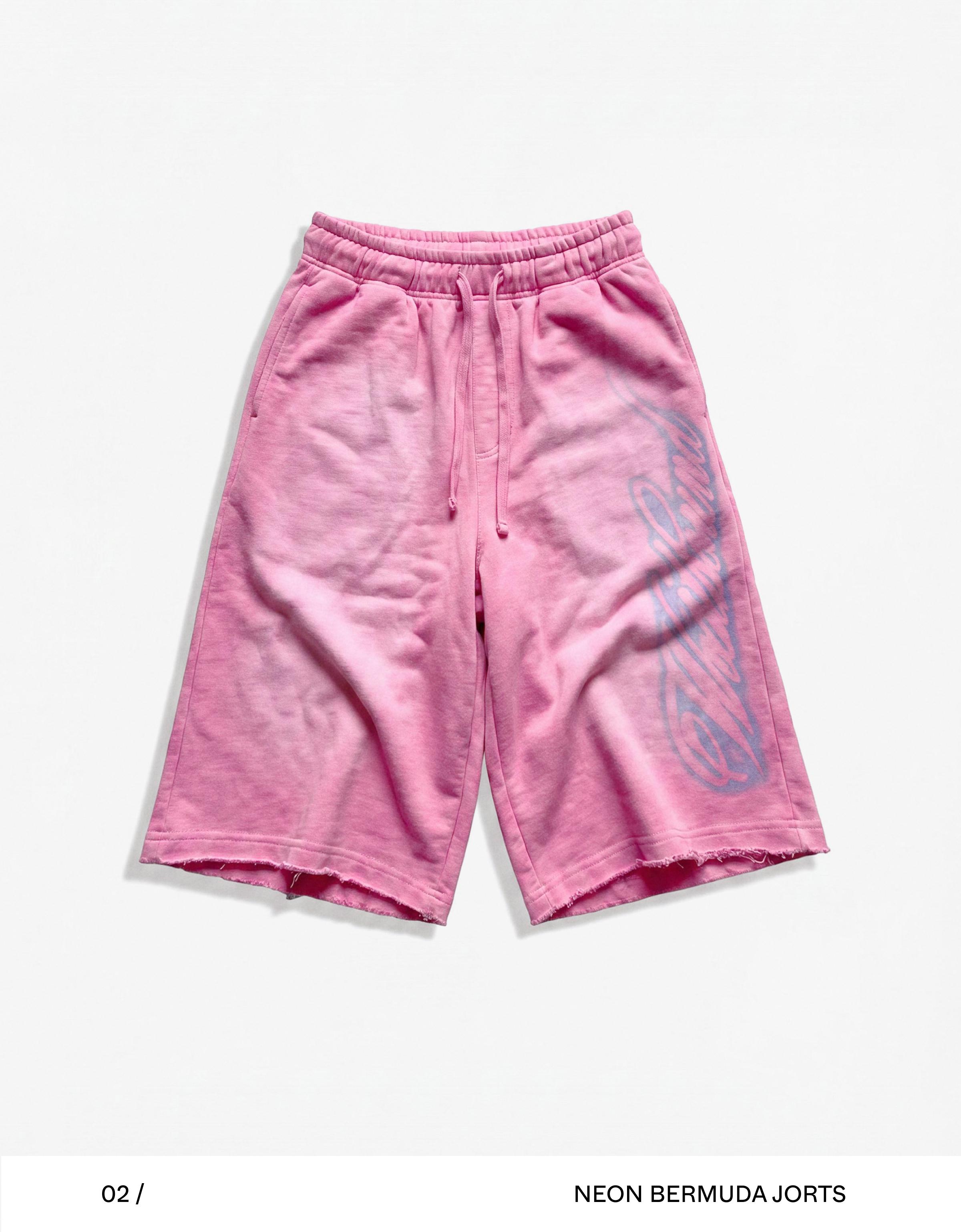 Jersey jort Bermuda shorts — Pink