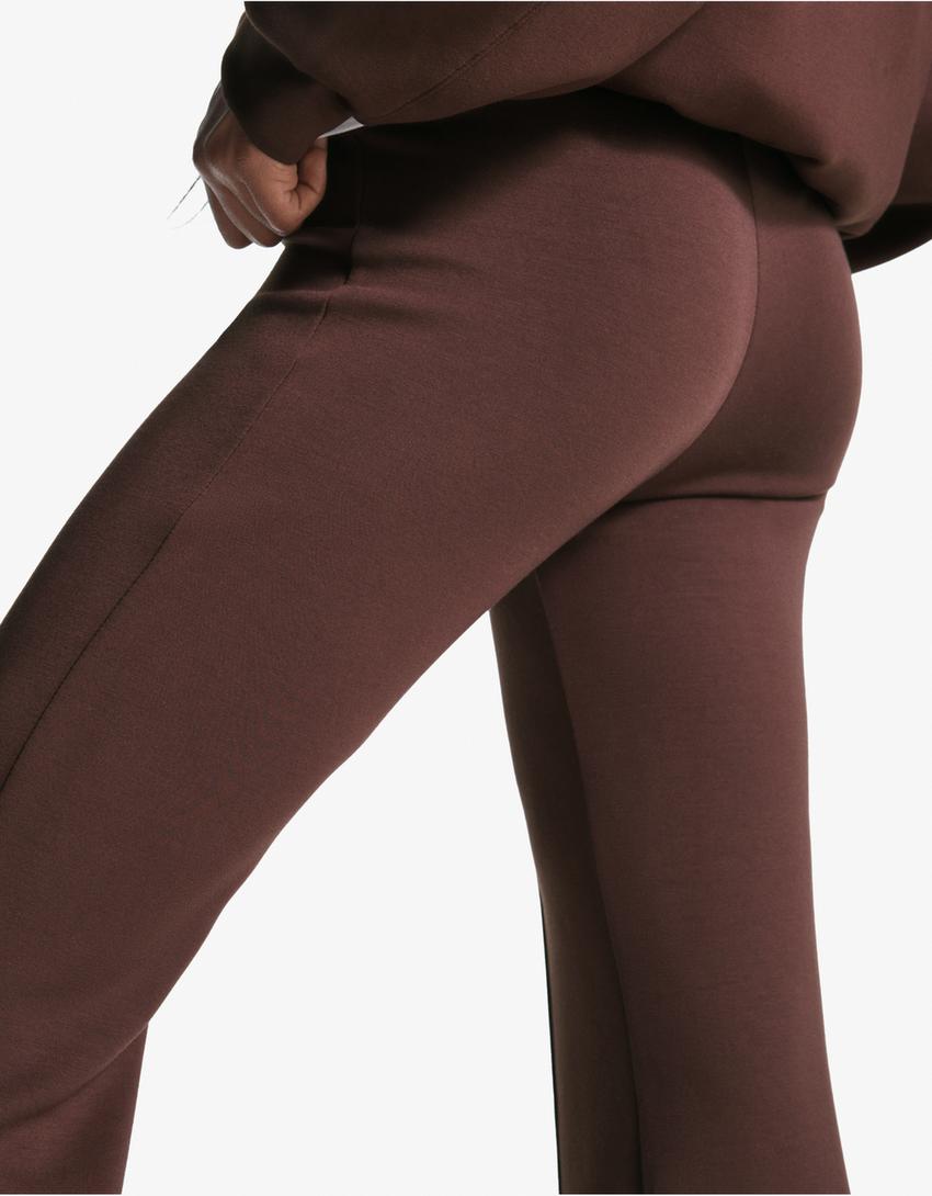 Pantalone flare modal-Braon-2