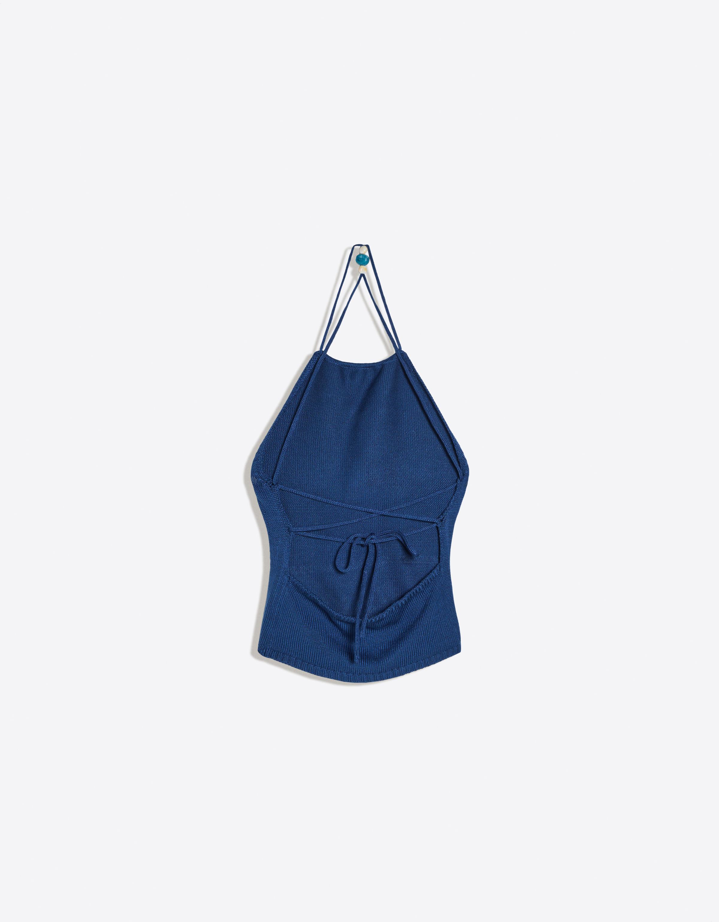 Rustic halter top — Blue
