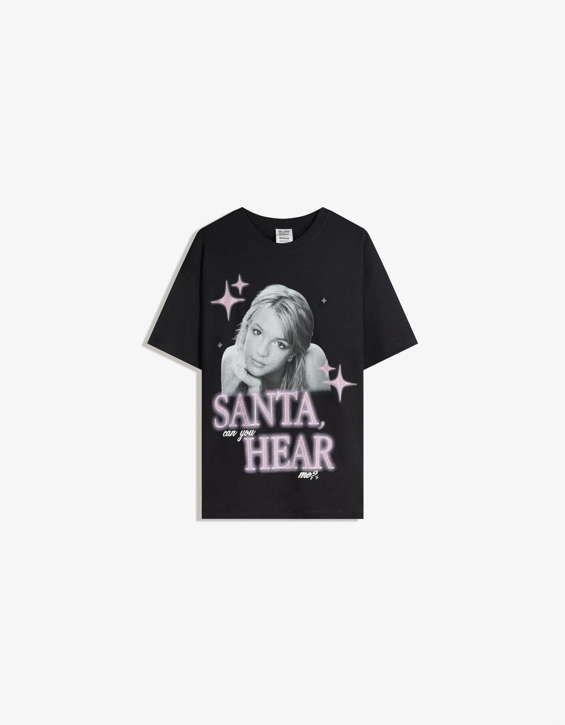 Britney Spears short sleeve print T-shirt