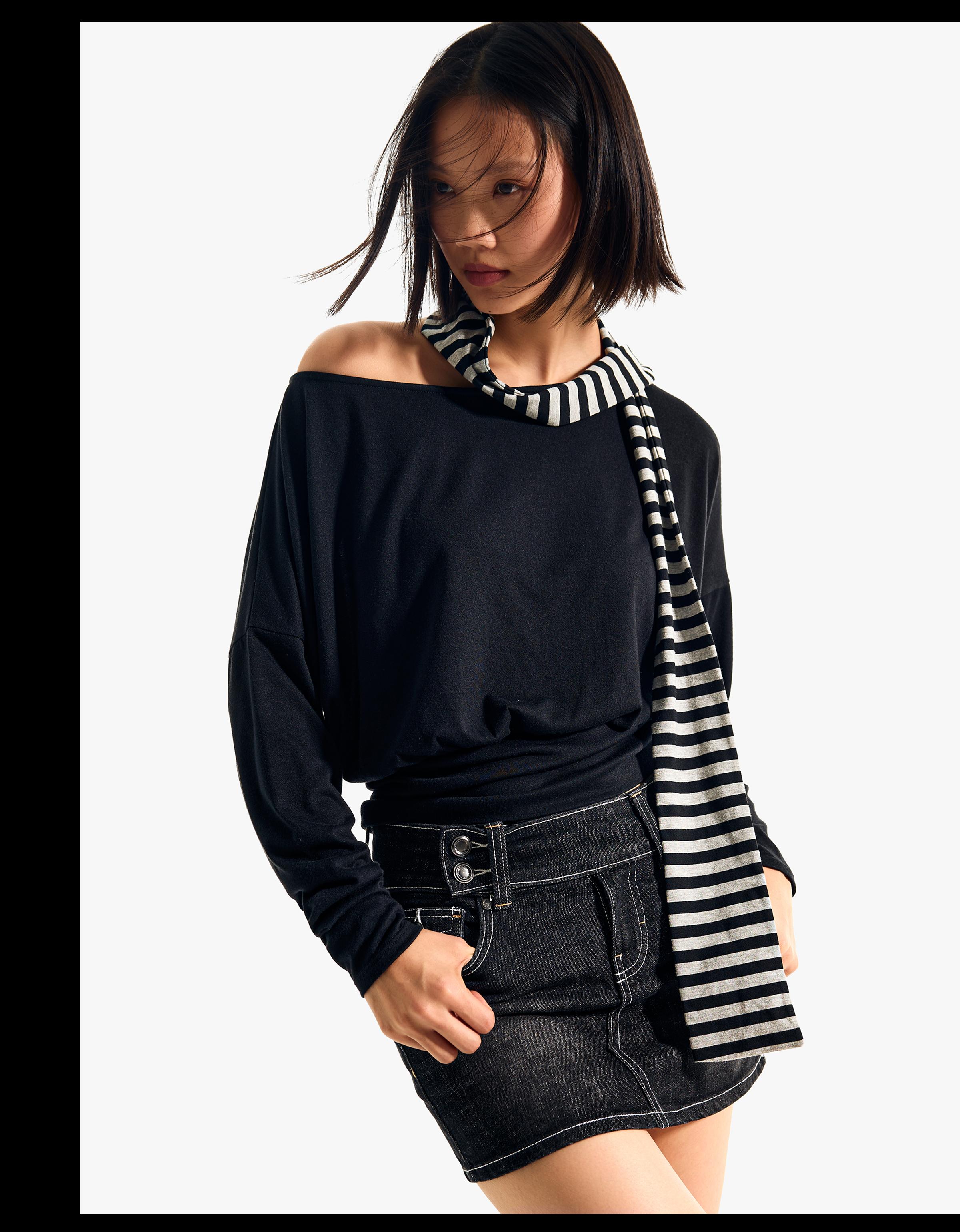 Bershka Denim şort etek görsel 5