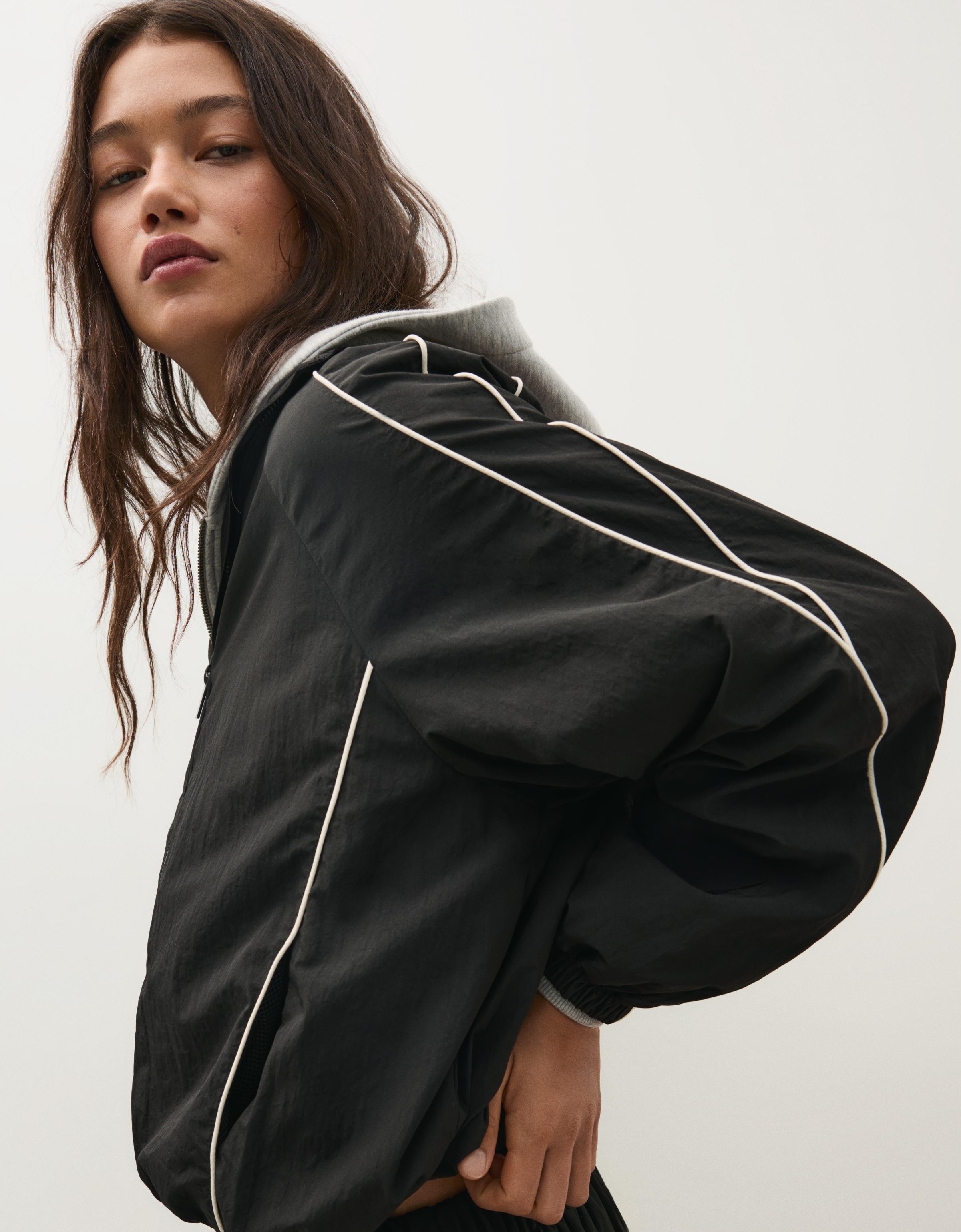 Contrast lightweight jacket — Black
