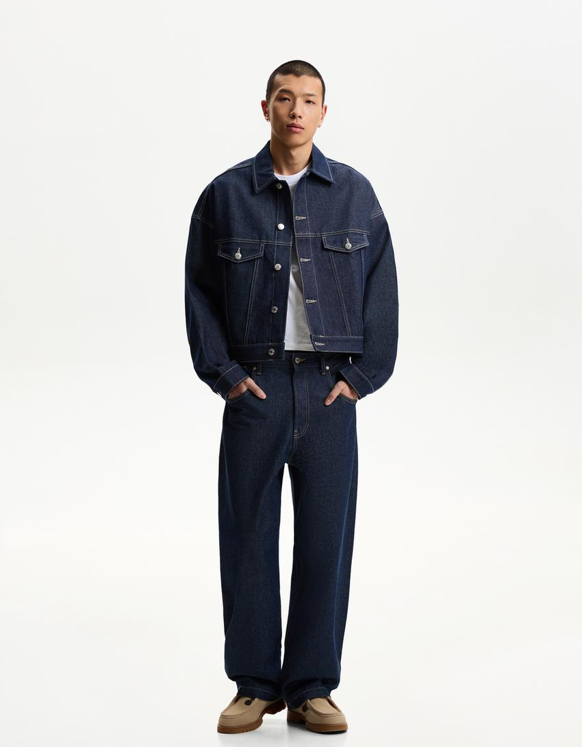 Cazadora denim trucker-Marino-3