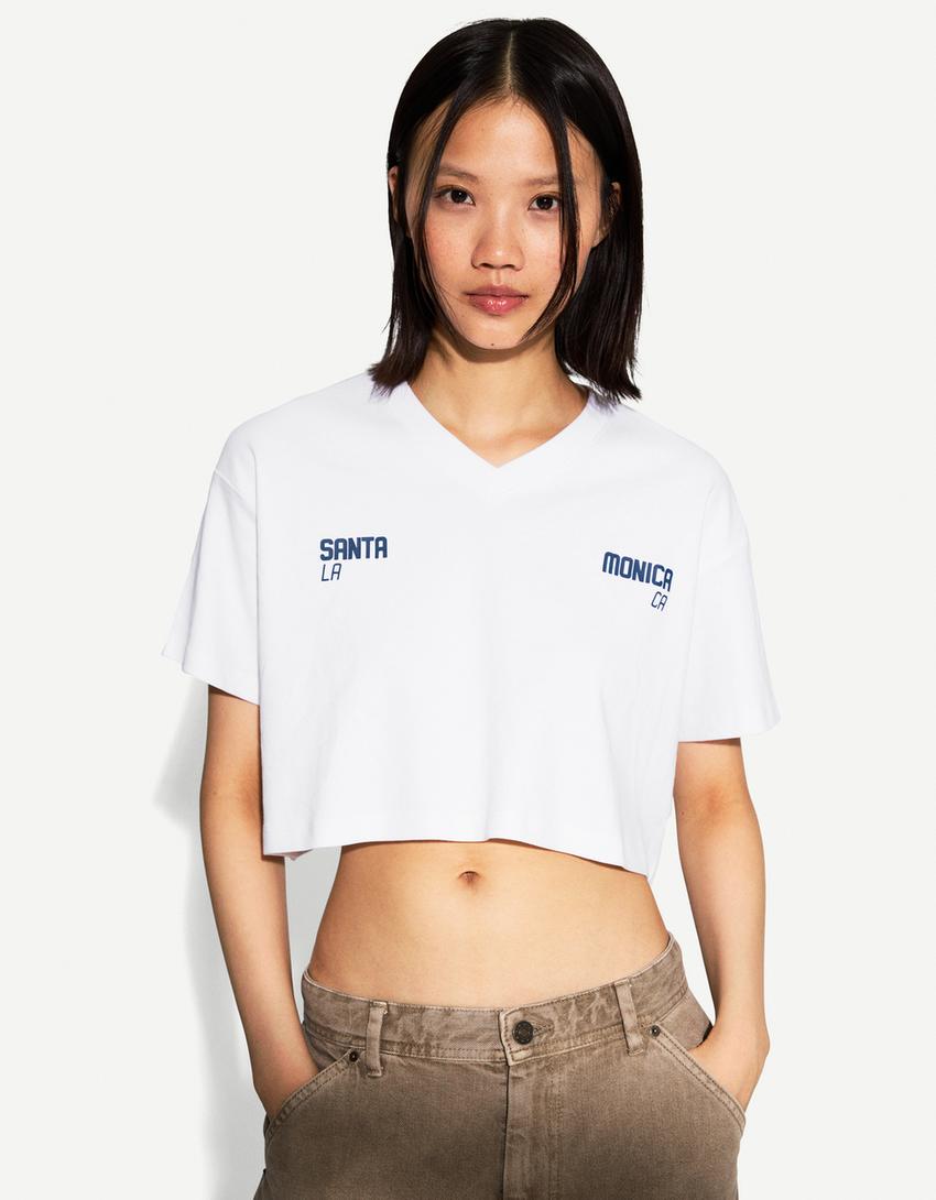 Camiseta manga corta print-Blanco roto-2