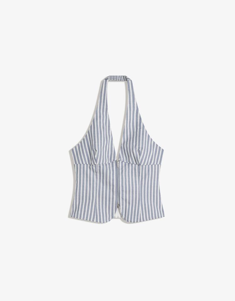 Halter yaka bengalina bluz