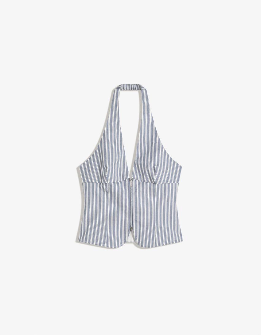 Top halter bengalina-Azul-4