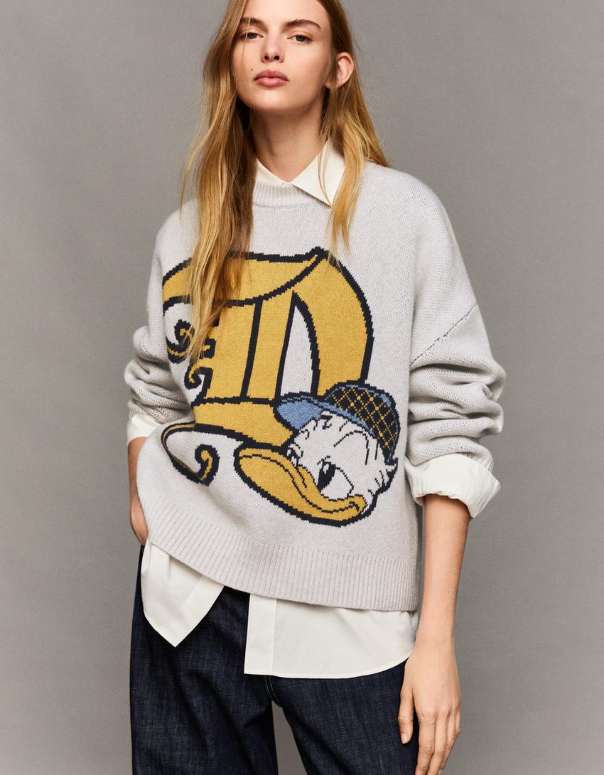 Jersei Donald Duck jacquard-Blanc trencat