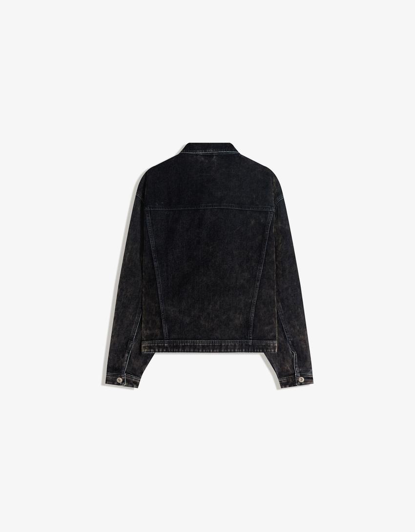 Blouson en jean Boxy fit-Marron