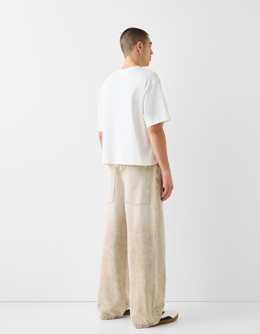 Jeans super baggy-Bege-2