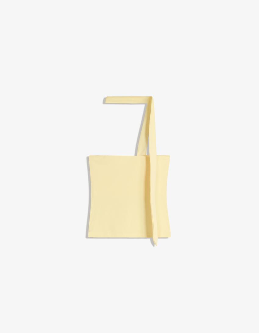 Scarf-style bandeau top-Yellow-4