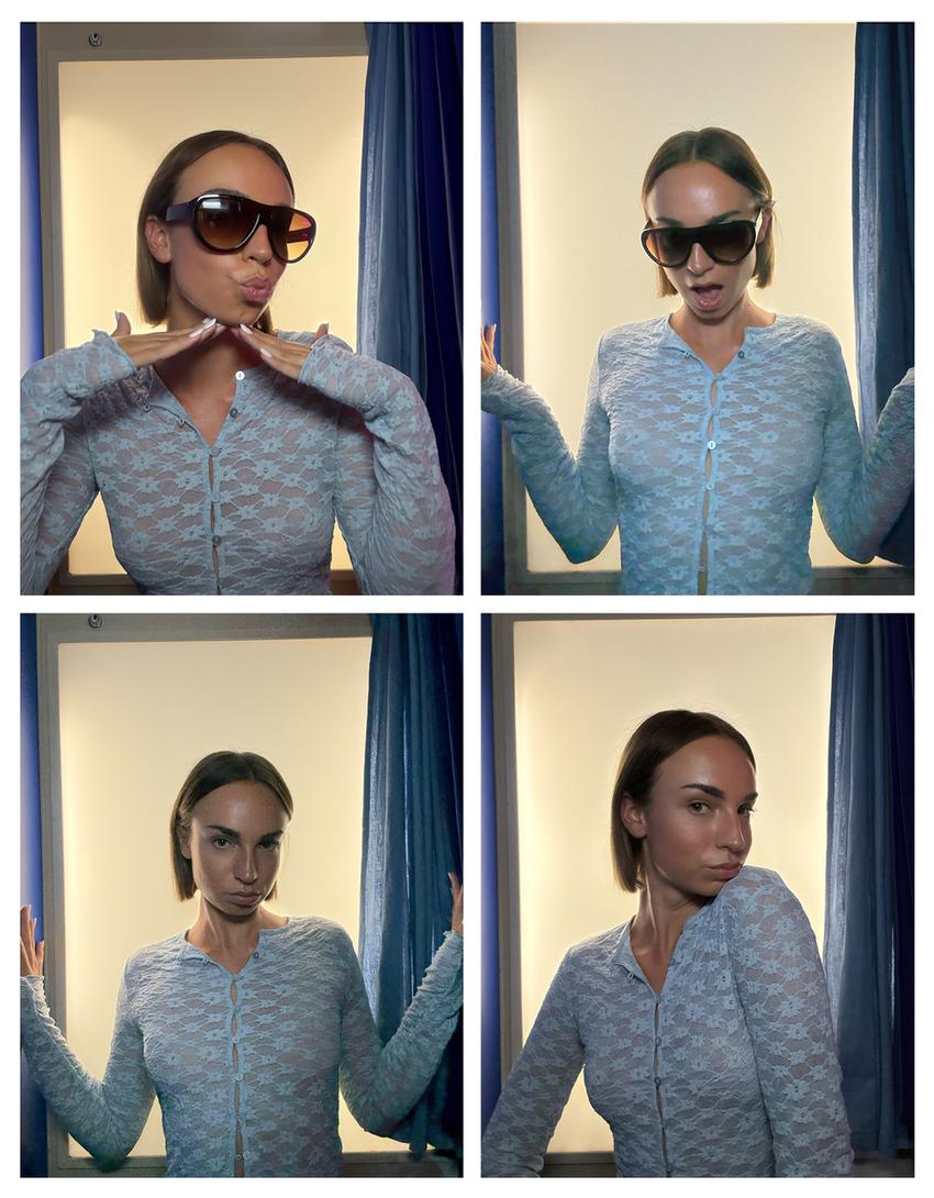 Cardigan en dentelle-Bleu clair