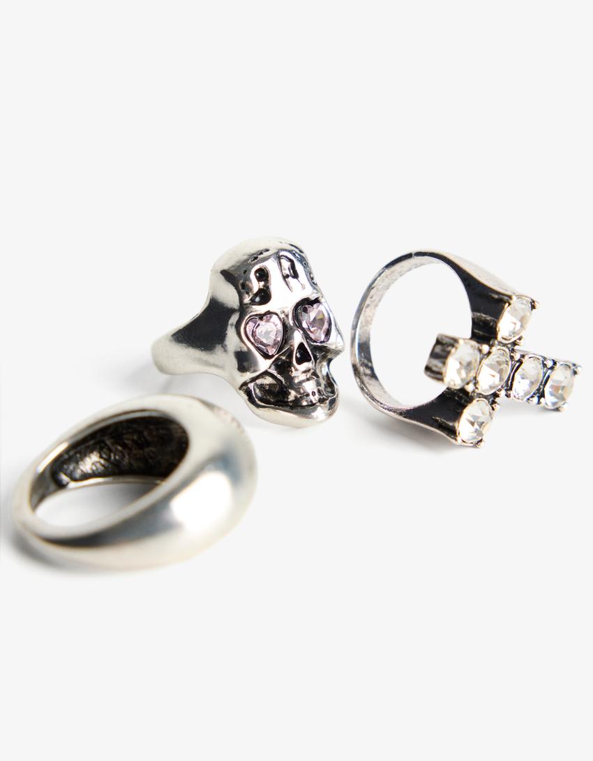 Lot de 3 bagues-Argent