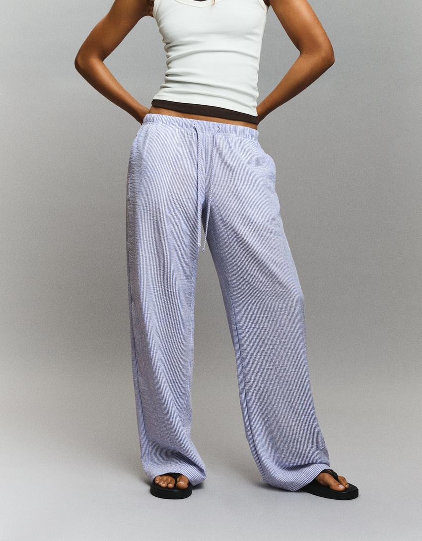 Pantalón goma cintura-Marino
