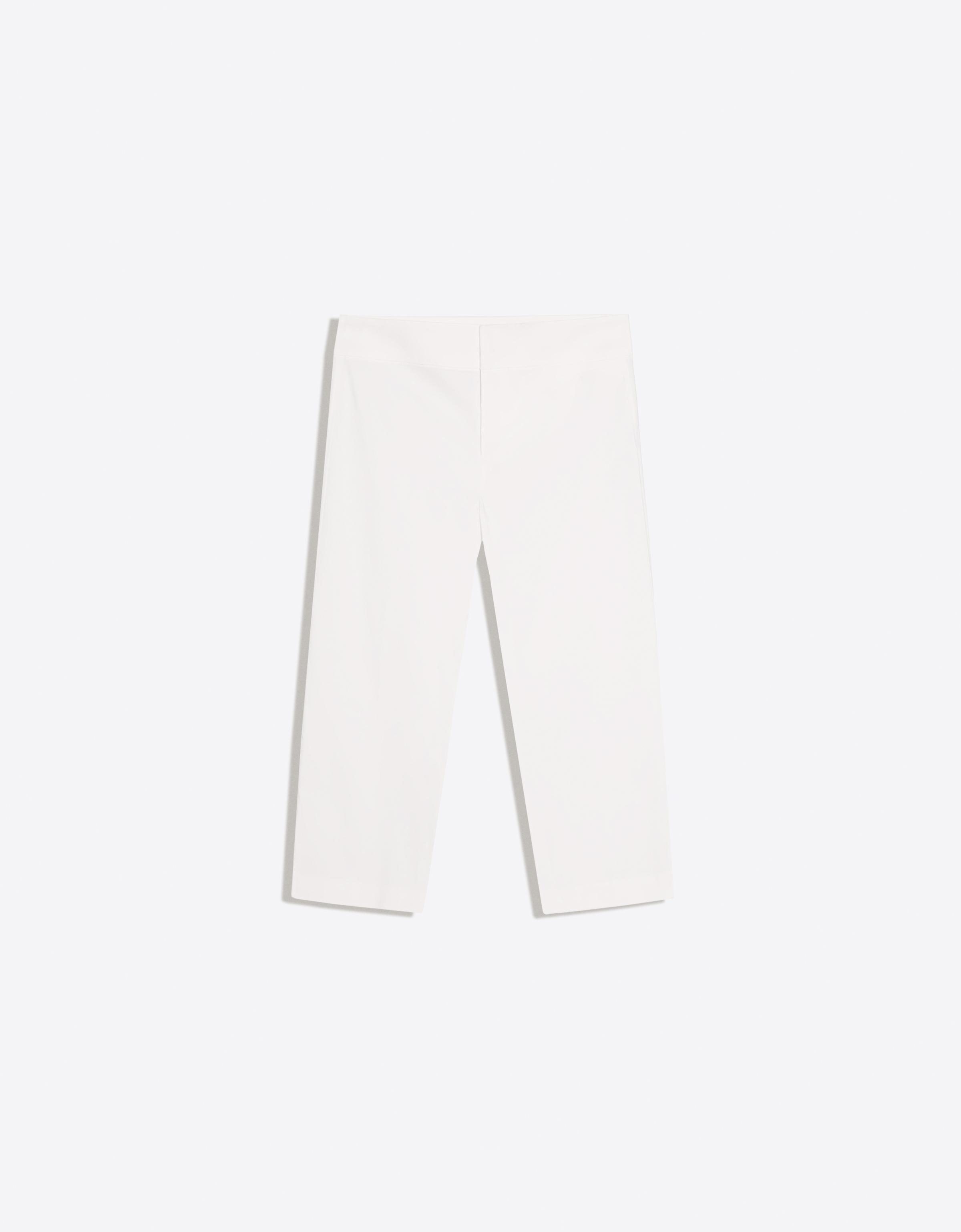 Capris with split hems — White