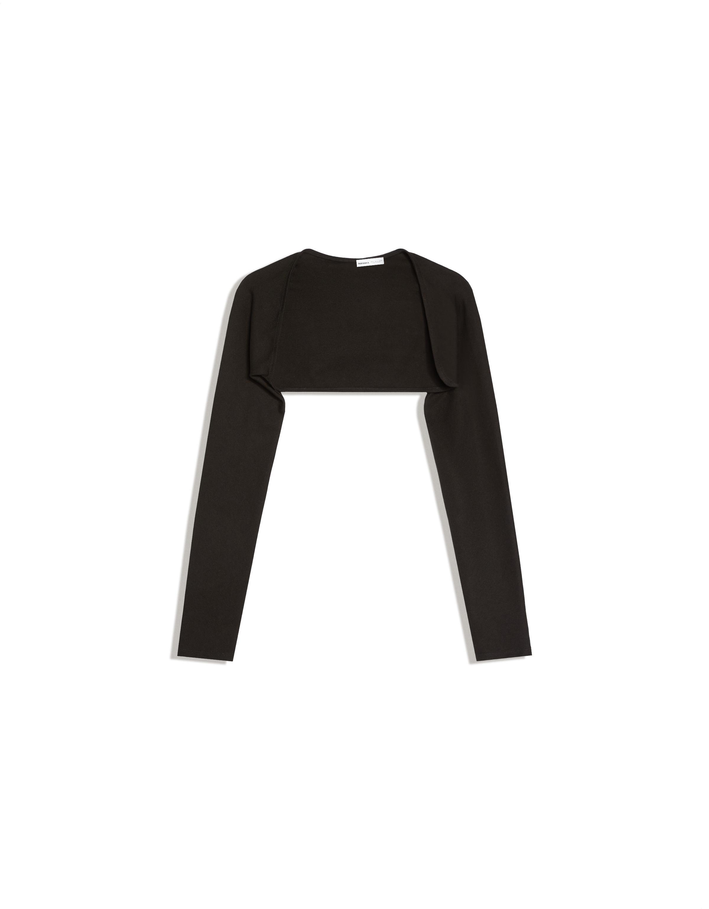 Long-sleeved bolero jumper jacket — Black