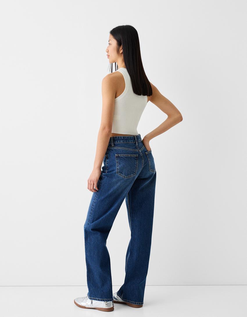 Wide-leg ’90s jeans-Blue-2