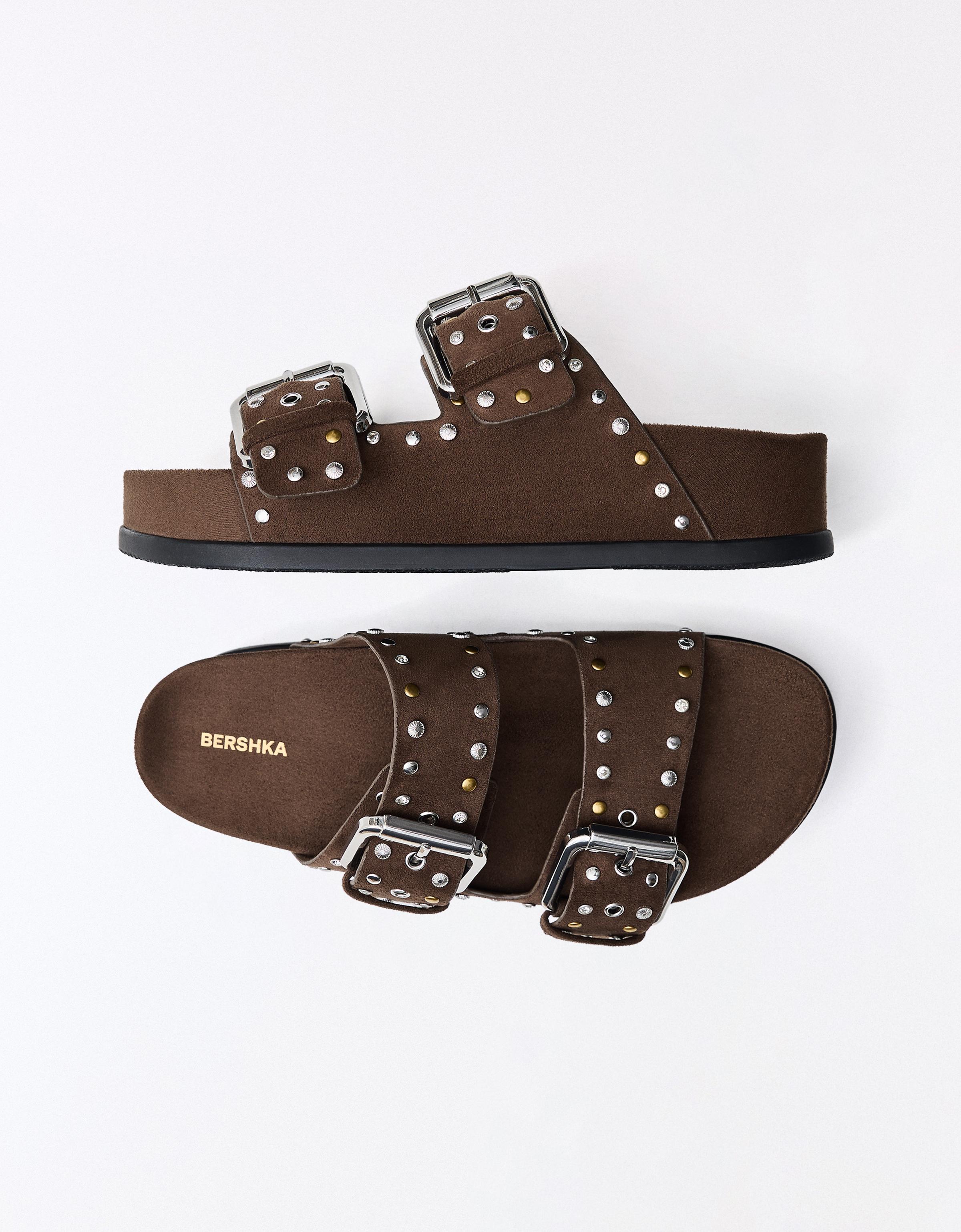 Tokalı düz sandalet - Görsel 5