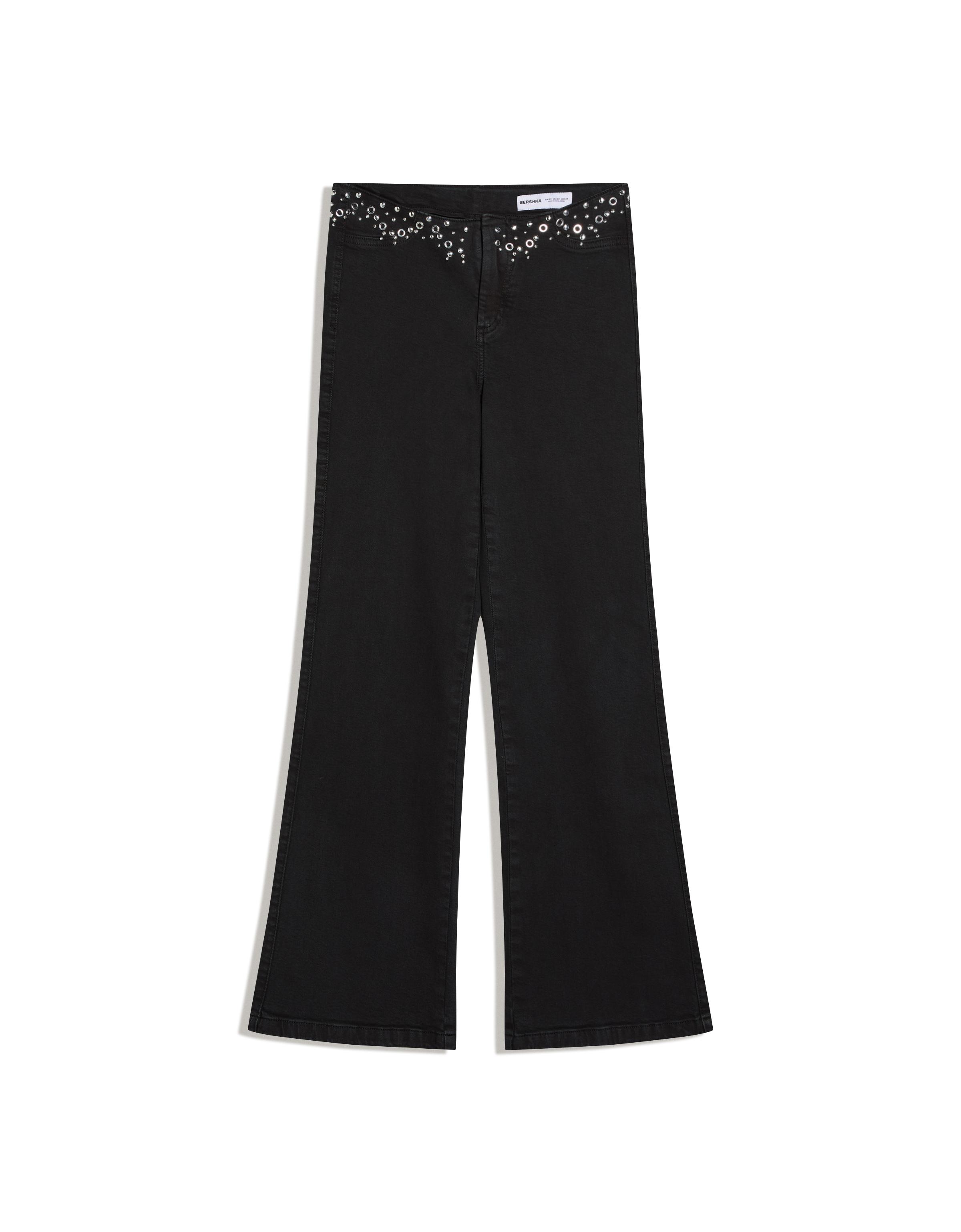 Zımba detaylı bel pantolon - Görsel 6