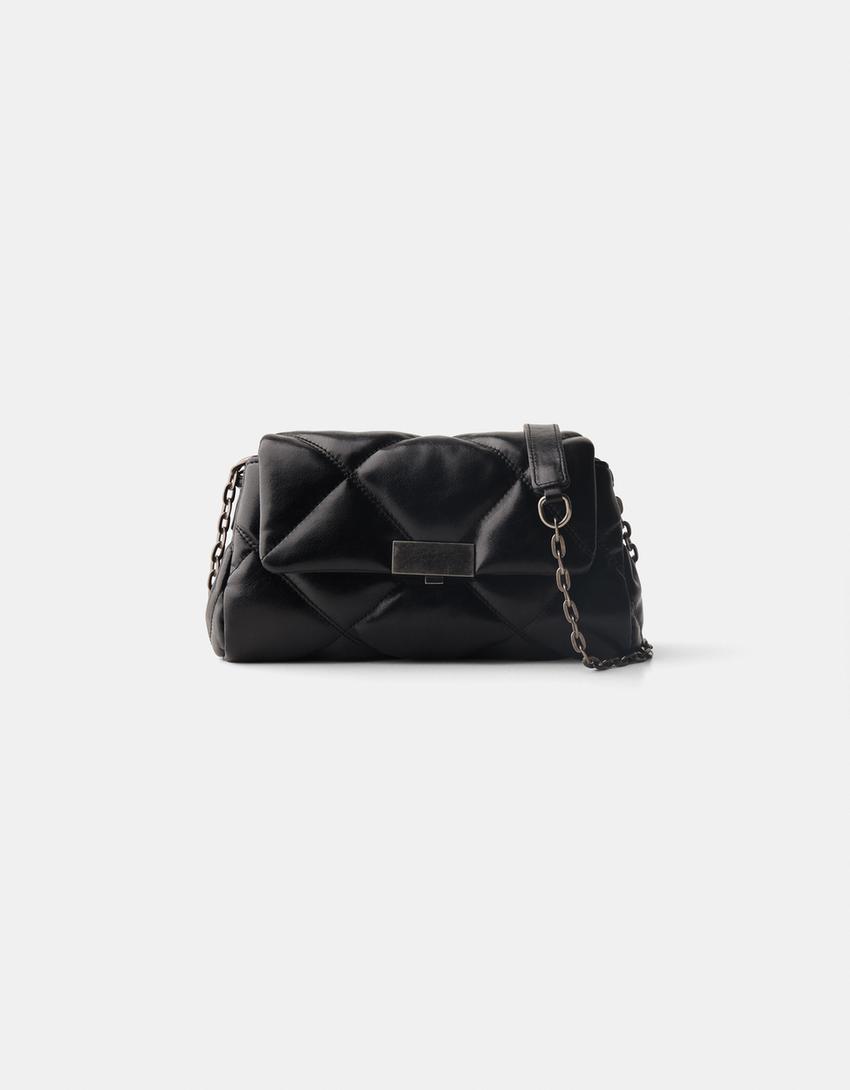 Quilted rocker bag-Black-4