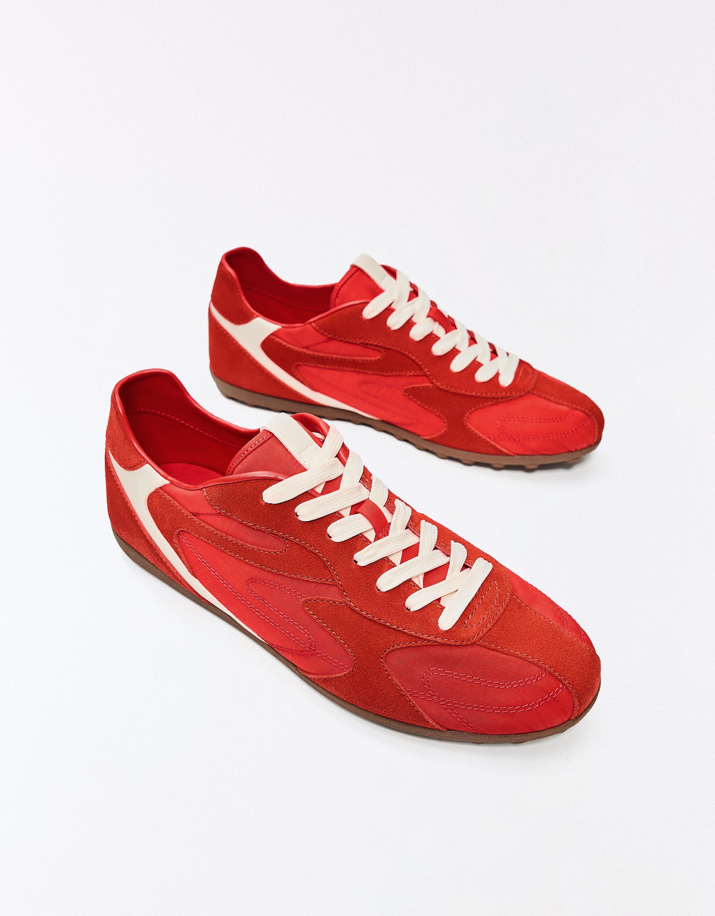 SLIM RETRO TRAINERS — RED