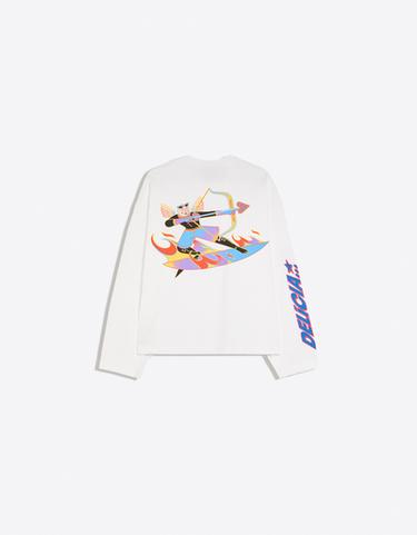 Long sleeve boxy print JUN IONEDA T-shirt — White 6