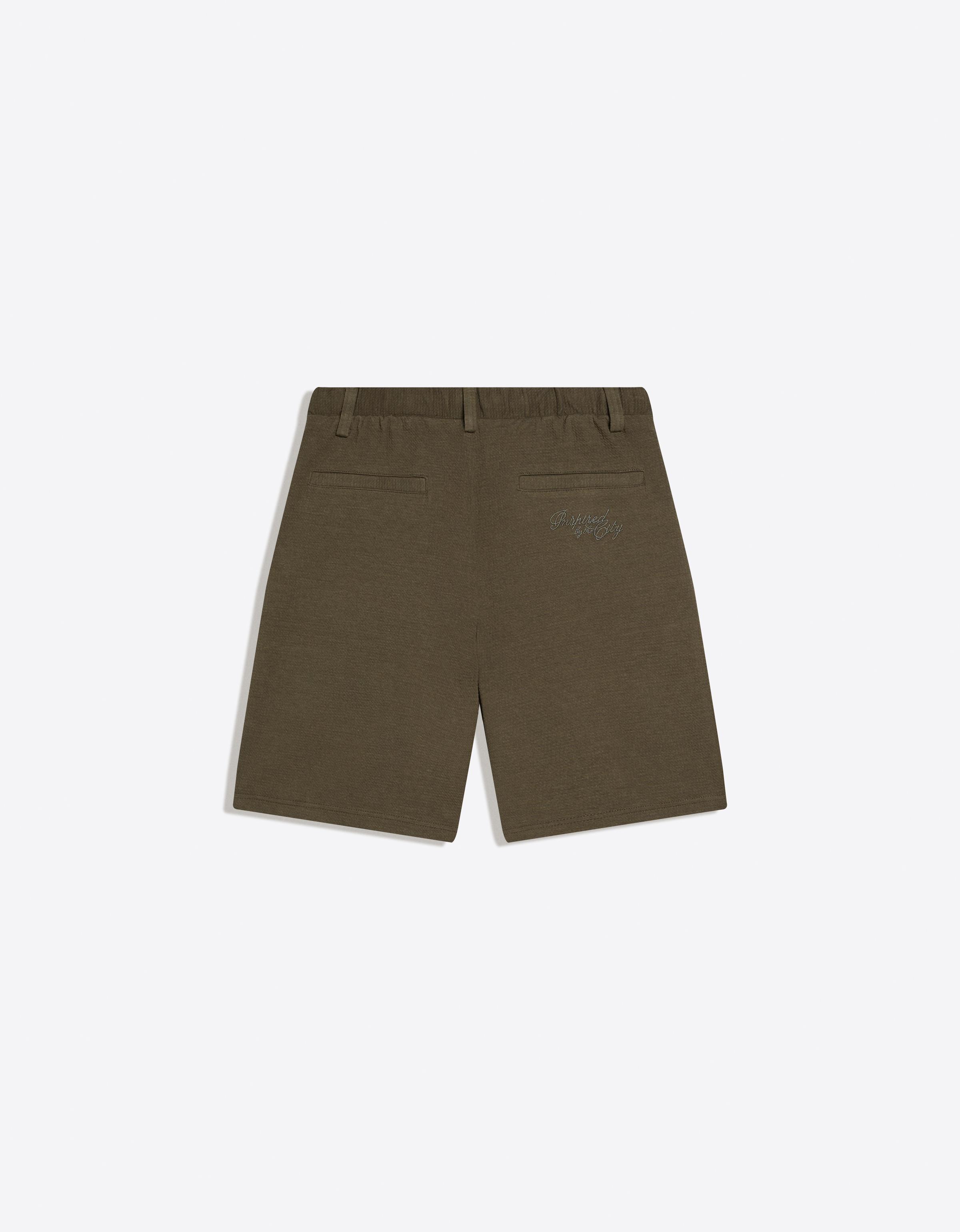 Waffle-knit skater Bermuda shorts