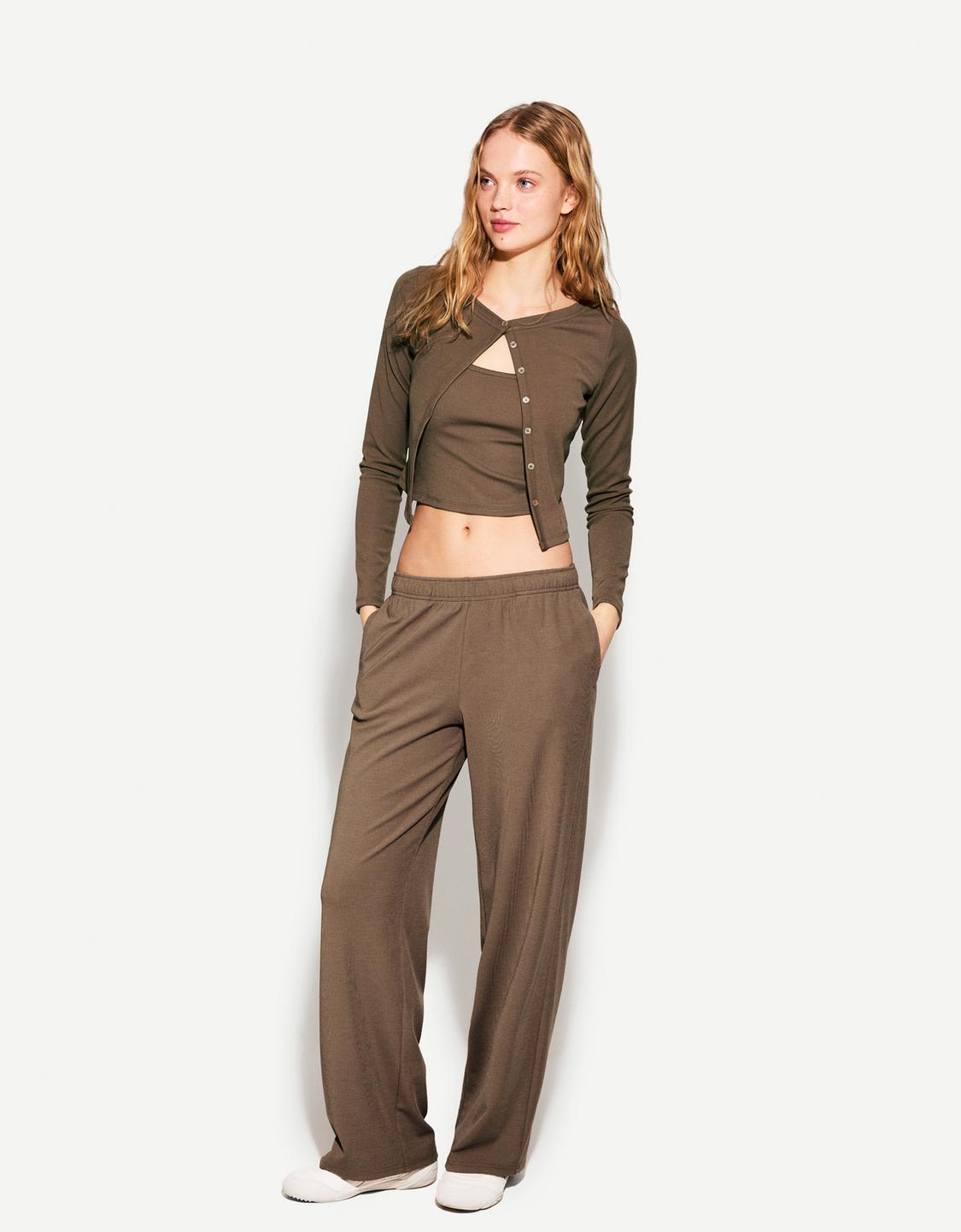 Set top cárdigan y pantalón